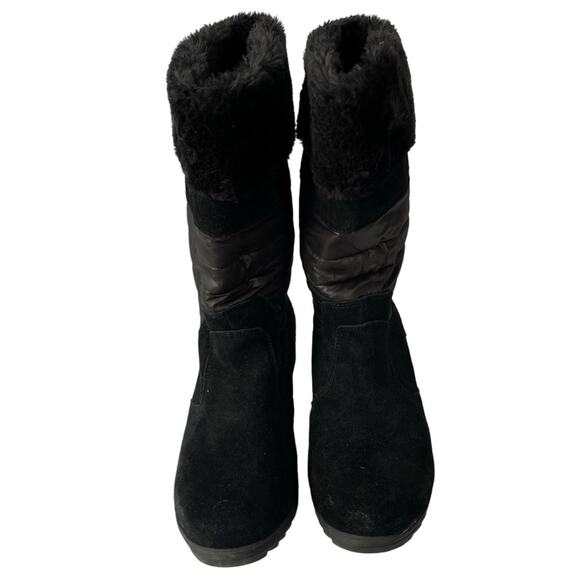 Lands’ End Women’s Drift Snow Boots Black Suede Size 9.5 - Picture 2 of 9